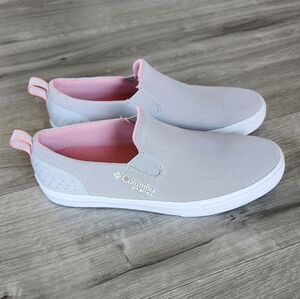 Columbia PFG Dorado Slip-on Womens Fishing Sneaker Gray/pink Size 10